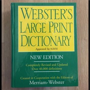 Webster's Large Print Dictionary